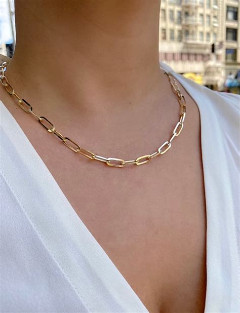 michael kors gold paper clip necklace|Michael Kors jewelry.